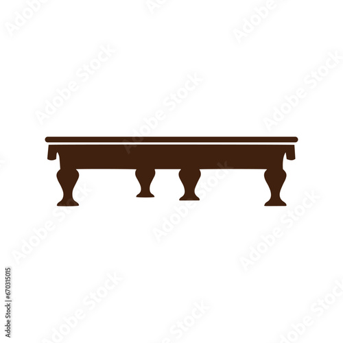 Logo of snooker table icon pool table vector silhouette billiards table isolated design