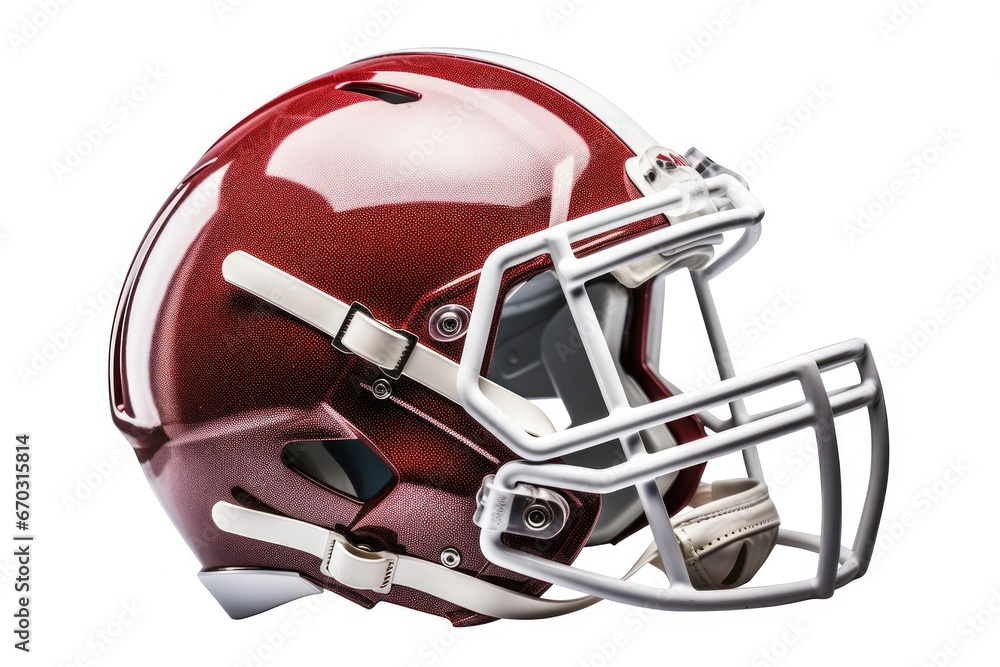 Fototapeta premium White Football Junior School High College American ball isolated on background athletic diagonal game horizontal lace leather sport sports equipment