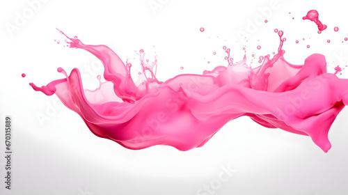 pink paint splash isolated