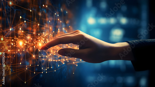 hand of the person, business concept, technology finger