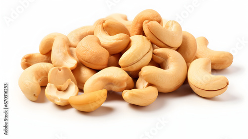 cashew nuts isolated on white