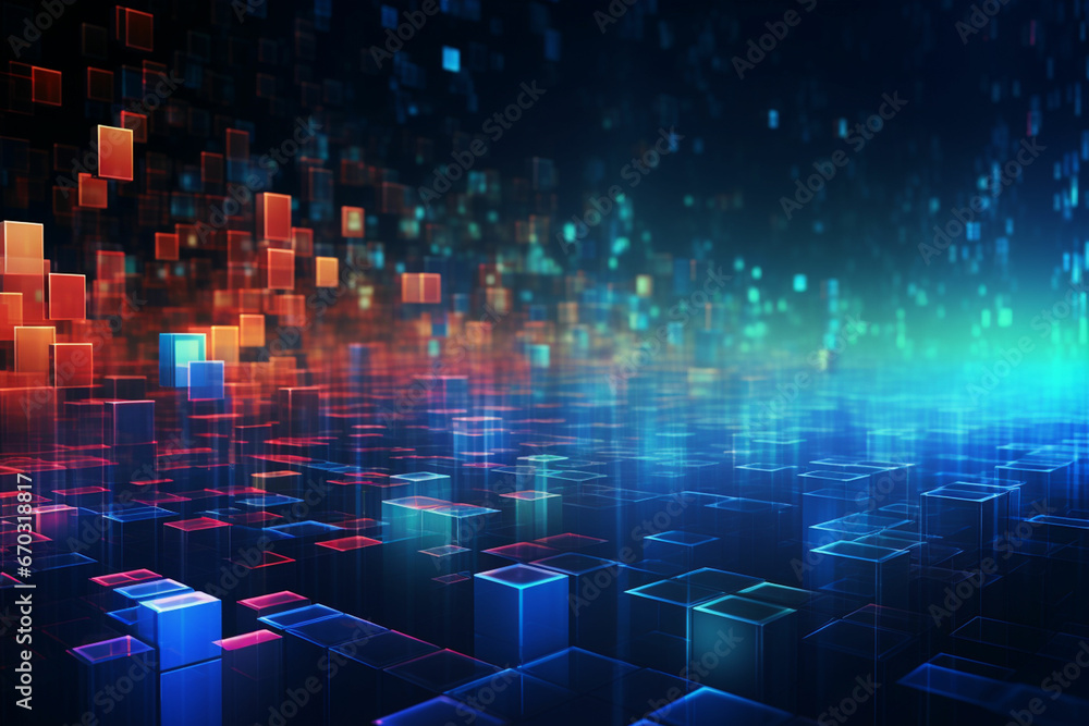 Obraz premium Abstract digital data background