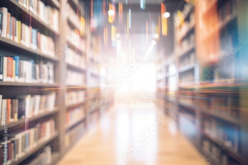 concepts education business backdrop background use effect defocused bookshelves room blurry space interior library public blurred abstract classroom school blur study book cognition