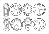 Clock Clipart SVG Cut File, Clock Face Svg, Watch Face Svg, Watch Svg, Time Svg, Clock Outline Clipart