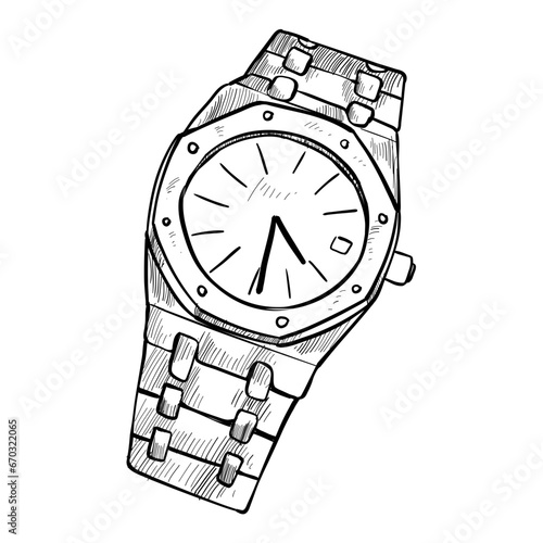watches hand drawn