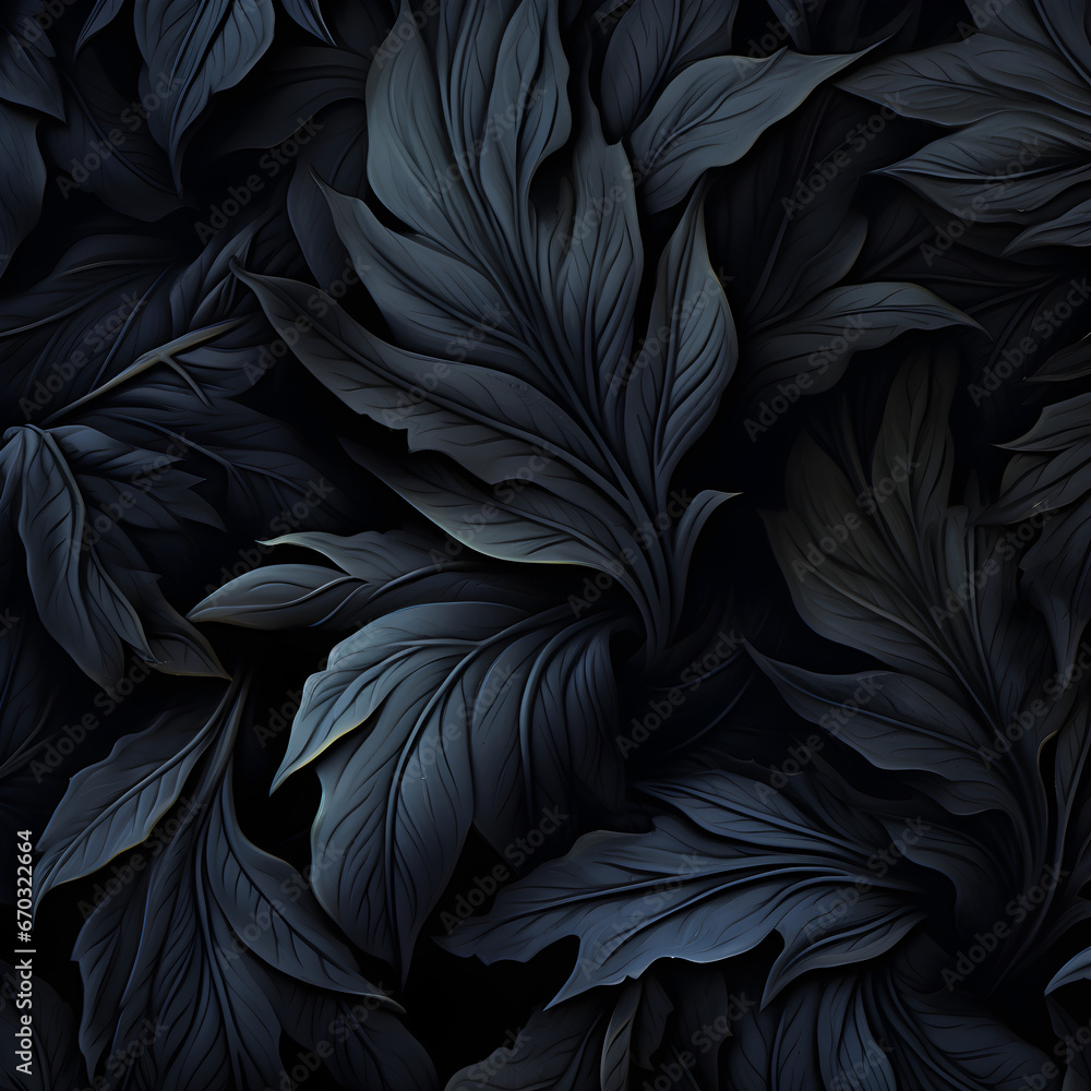 Black leaves background Black leaves background