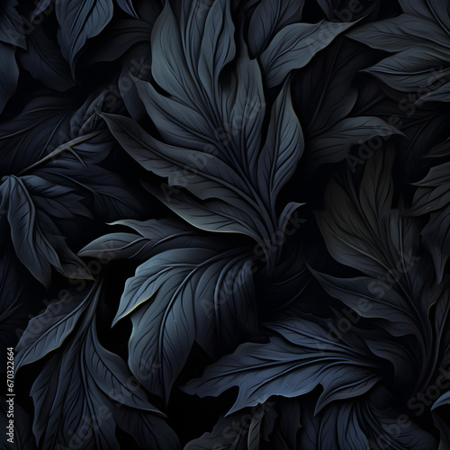 Black leaves background
