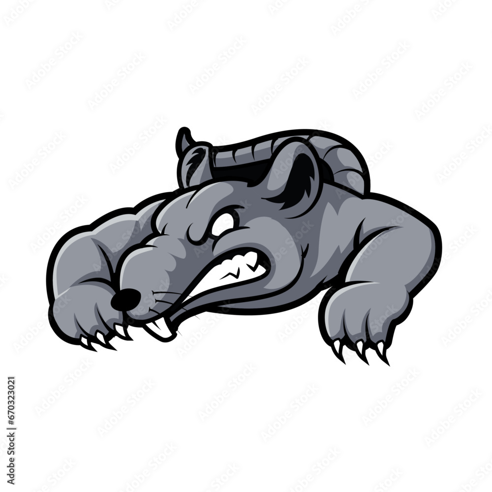 Obraz premium rat mascot logo esport gaming