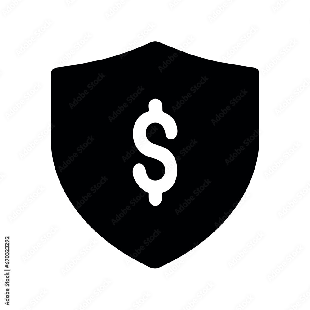 shield with dollar symbol shield with dollar symbol