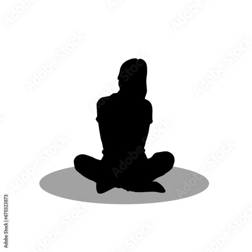 Women sitting vector