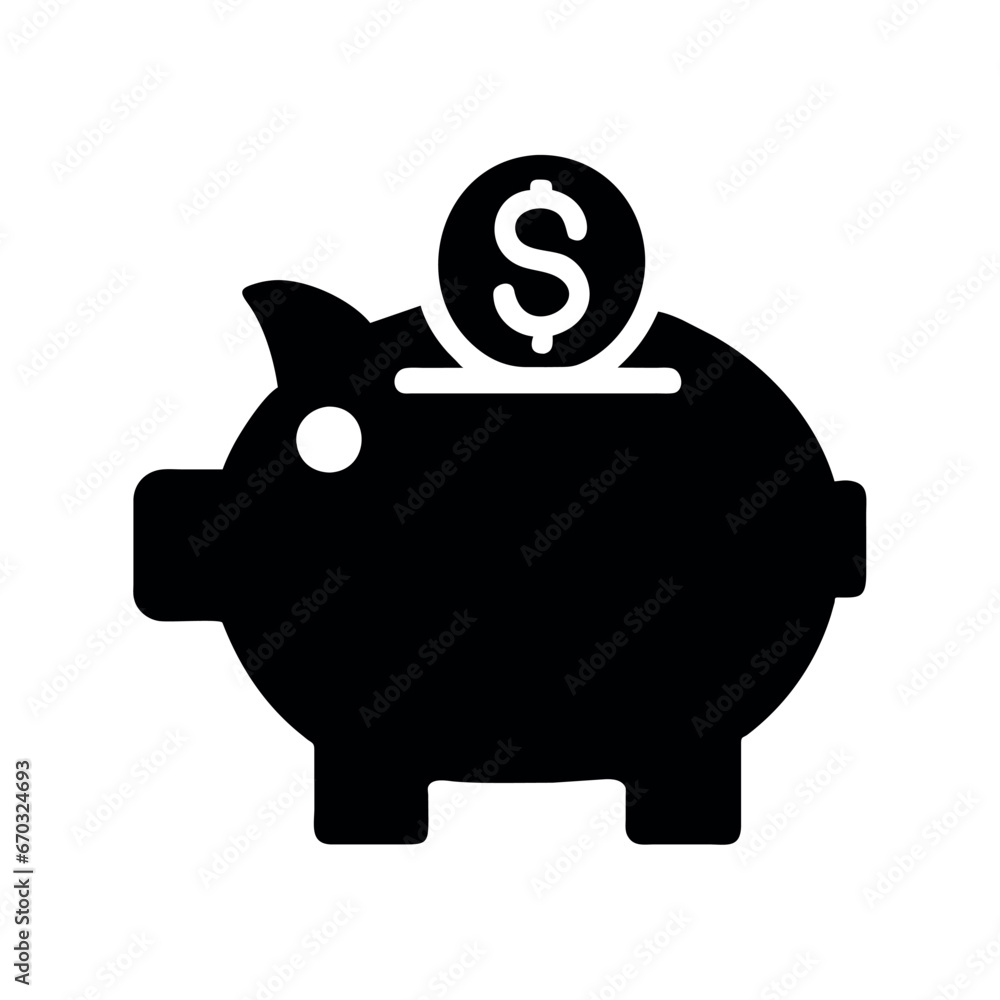 piggy icon illustration piggy icon illustration