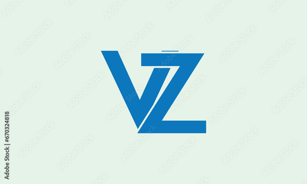 Alphabet letters Initials Monogram logo VZ, VZ Alphabet letters Initials Monogram logo VZ, VZ