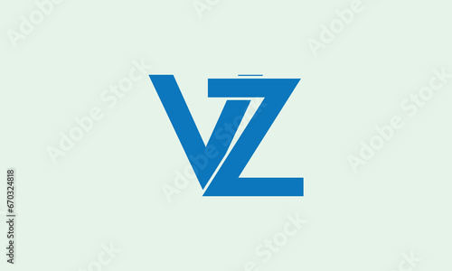 Alphabet letters Initials Monogram logo VZ, VZ