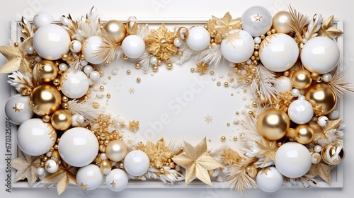 White christmas theme baroque frame © tigerheart