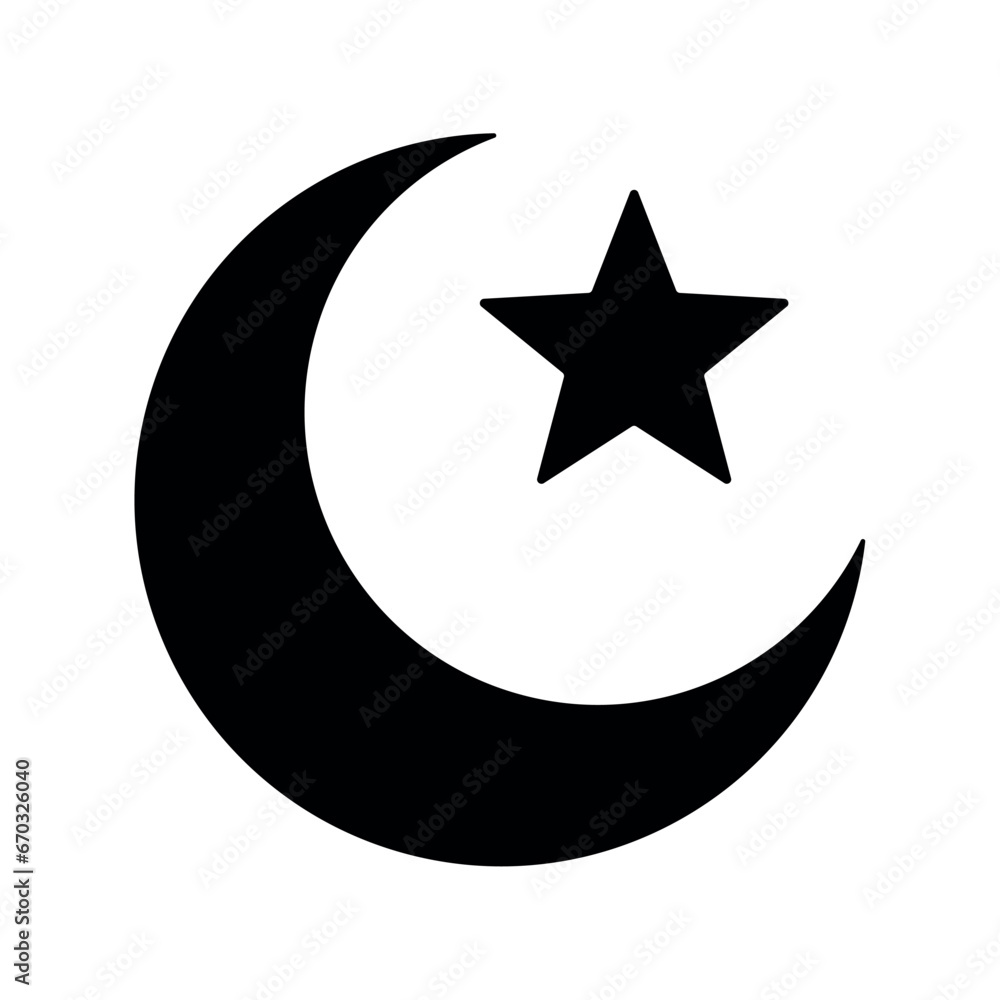 muslim moon icon muslim moon icon
