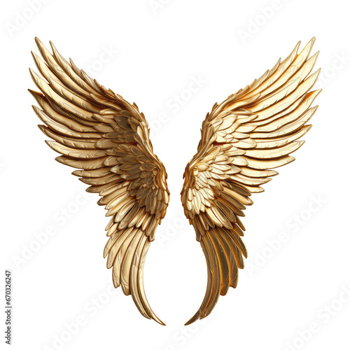 Very large gold wings Luxury