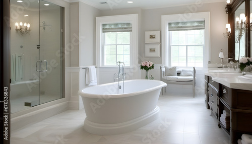 Wallpaper Mural bathroom with bathtub Torontodigital.ca