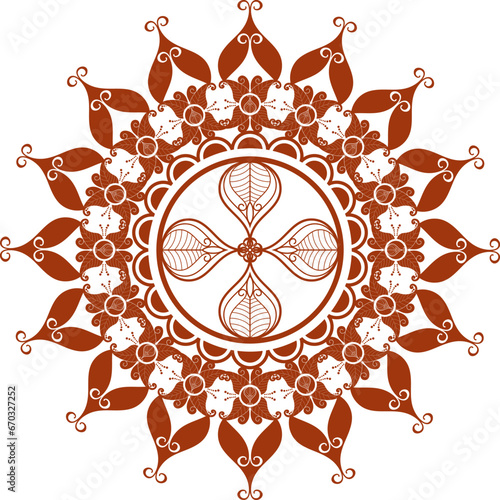 Elegant mandala background vector illustration design. pattern Unique mehndi designs symbol for meditation yoga logo,henna design,muslim wedding ornament, hindu tattoo ,healing logo,villa logo,wellnes