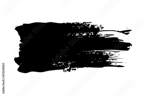 black brush stroke grunge vector