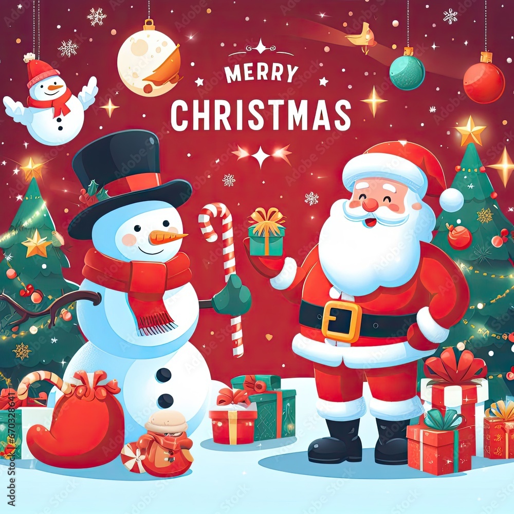 Christmas Background with Christmas Tree Happy Christmas Background with Christmas Tree Happy