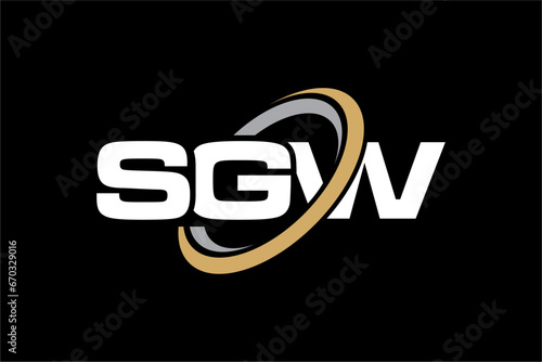 SGW creative letter logo design vector icon illustration photo