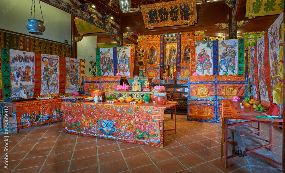 Clan house celebration at the Taoism temple dedicated to the Gods.
