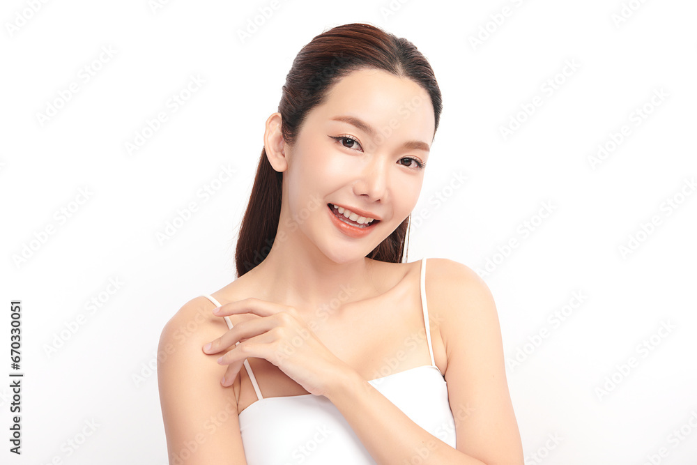 Beautiful young asian woman with clean fresh skin on white background, Face care, Facial treatment, Cosmetology, beauty and spa, Asian women portrait. Beautiful young asian woman with clean fresh skin on white background, Face care, Facial treatment, Cosmetology, beauty and spa, Asian women portrait.