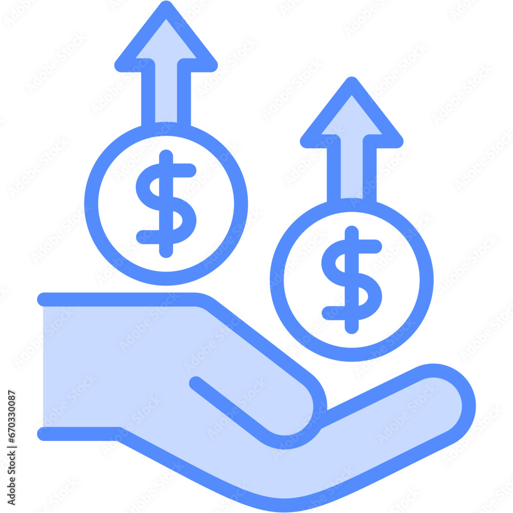 Business And Accounting blue color icon set Business And Accounting blue color icon set