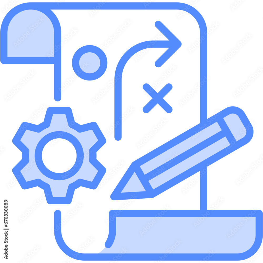 Business And Accounting blue color icon set Business And Accounting blue color icon set