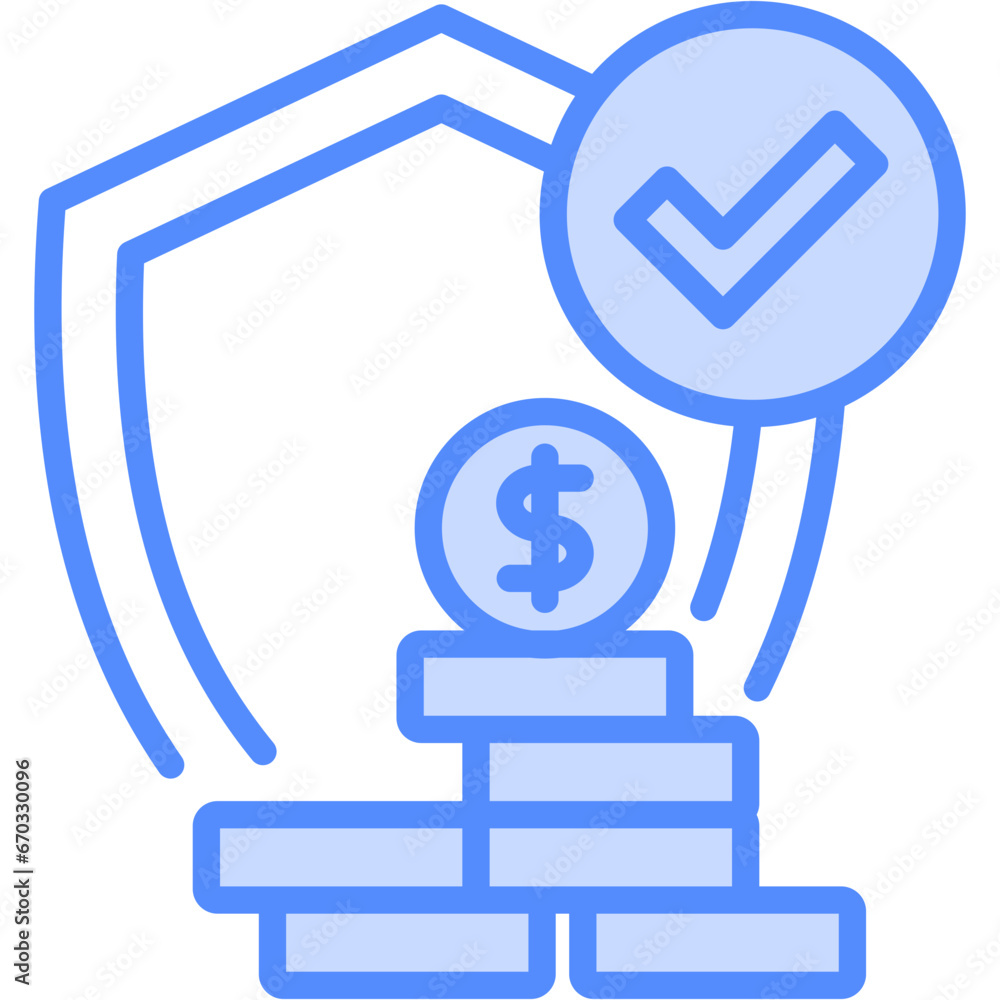Business And Accounting blue color icon set Business And Accounting blue color icon set