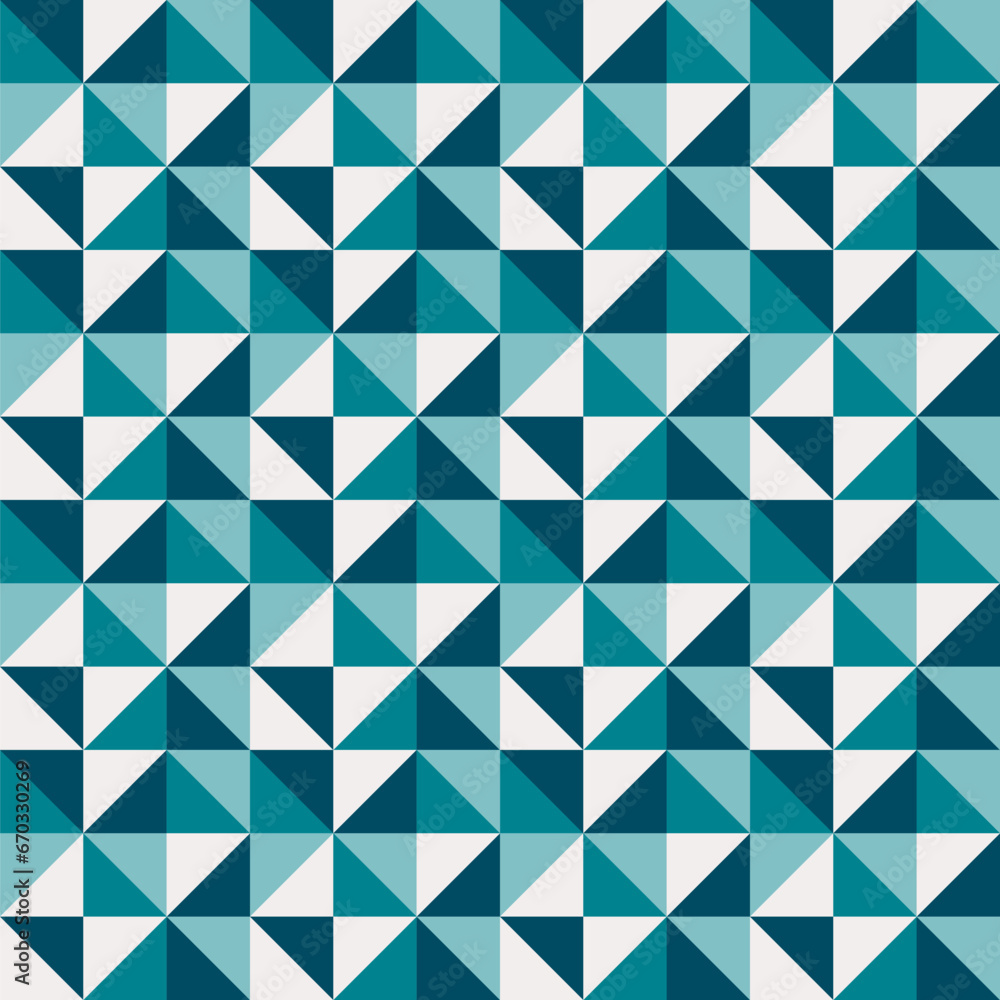 Abstract geometric seamless pattern with square and triangle shapes in blue and white colors for backgrounds. Vector Illustration. Abstract geometric seamless pattern with square and triangle shapes in blue and white colors for backgrounds. Vector Illustration.