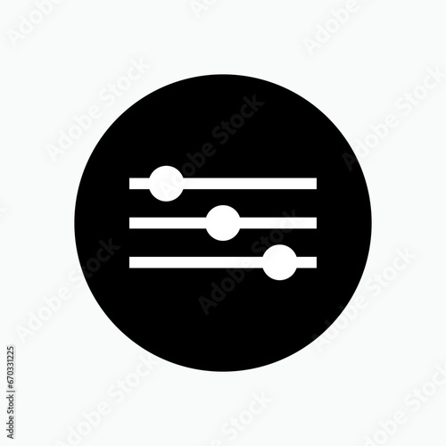 Adjustable Icon. Adjuster, Setting. Control Symbol - Vector. 