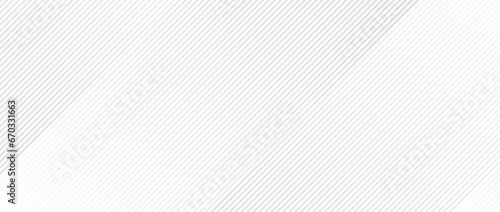Abstract thin diagonal lines background. Slanted parallel grey stripes wallpaper. Vector silver tech geometric template for banner, poster, presentation, brochure, print, flyer, card, cover, booklet