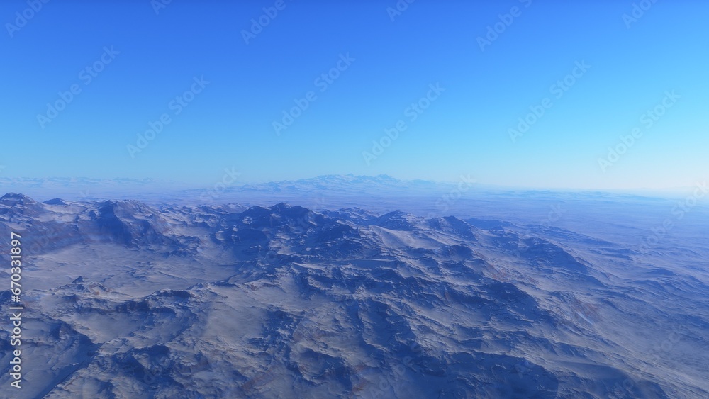 Fototapeta premium Deserted alien planet