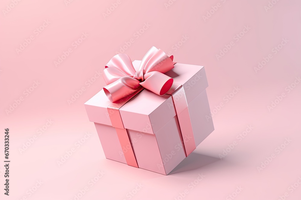 rendering 3d shadow background color pastel pink isolated bow ribbon box present gift open blank three-dimensional abstract advertising anniversary birthday business card cardboard rendering 3d shadow background color pastel pink isolated bow ribbon box present gift open blank three-dimensional abstract advertising anniversary birthday business card cardboard