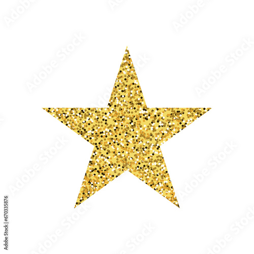 Golden glitter luxury star