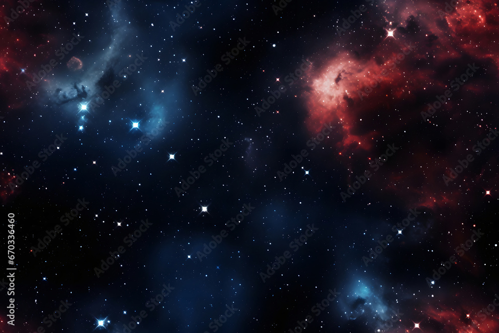 seamless texture and full-frame background of starry night sky and outer space. Neural network generated in May 2023. Not based on any actual scene or pattern. seamless texture and full-frame background of starry night sky and outer space. Neural network generated in May 2023. Not based on any actual scene or pattern.