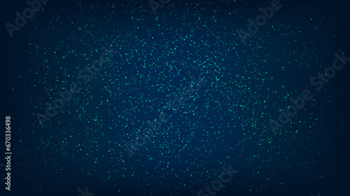 Abstract gold colored particle element design on blue background. Holiday background. Vector illustration