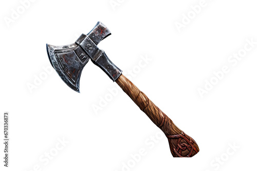 axe on an isolated transparent background photo