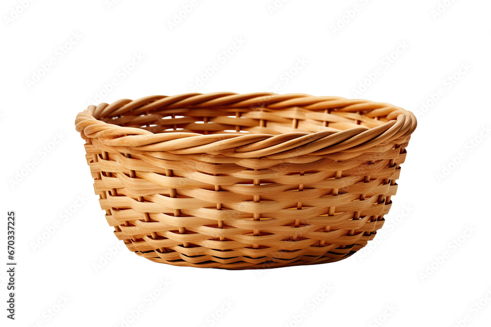 basket on isolated transparent background