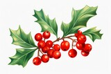 Festive mistletoe clip art ready for holiday kisses