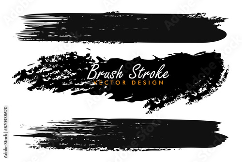 Handrawn brush stroke grunge isolated on white background