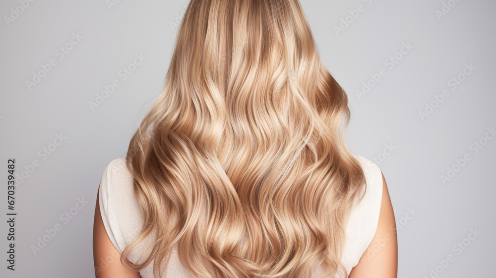 Fototapeta premium ブロンドヘアの女性の後ろ姿