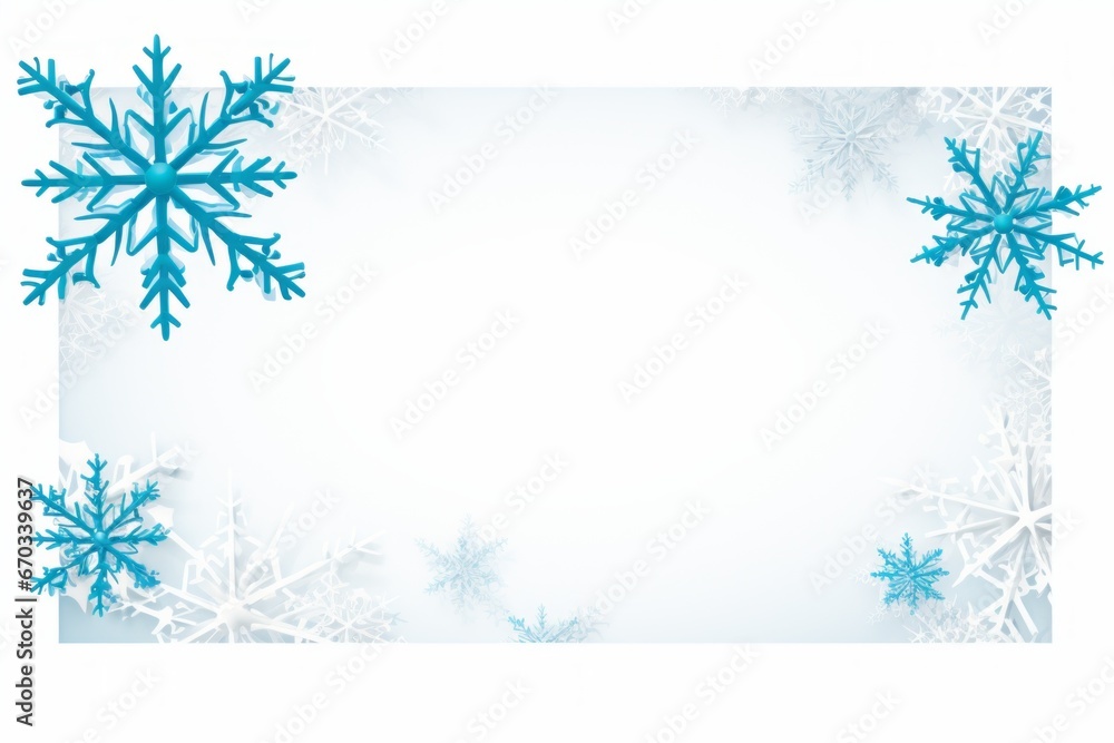 White background with blue snowflakes on it White background with blue snowflakes on it