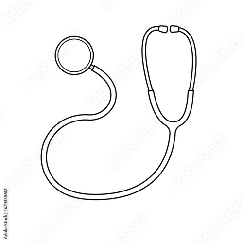 stethoscope isolated on white