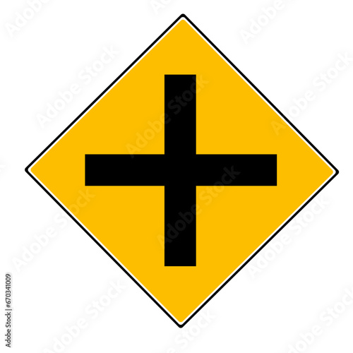 crossroads intersection sign