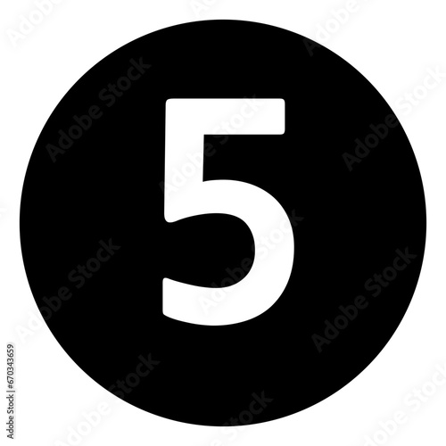 number 5 in black