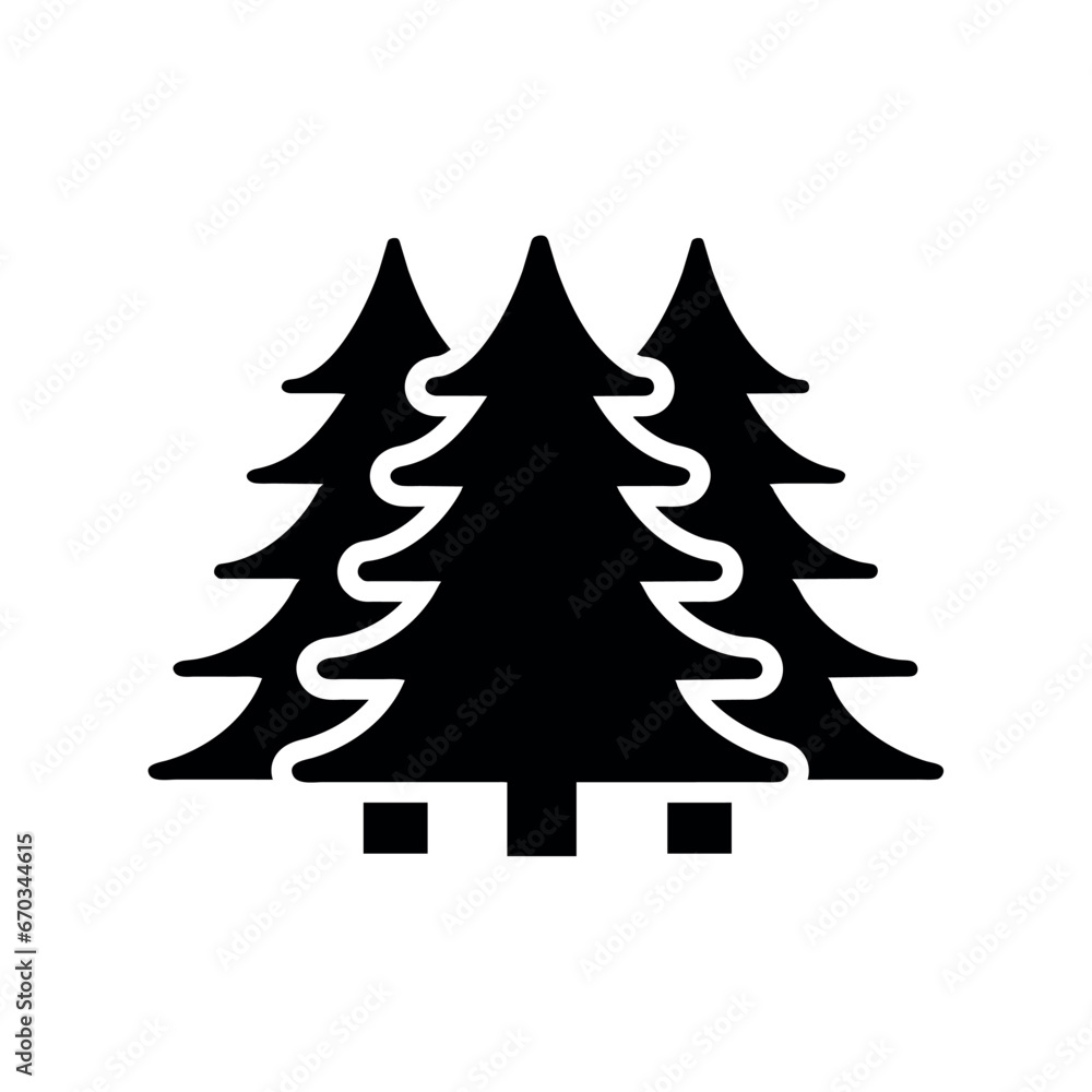 Obraz premium pine trees icon