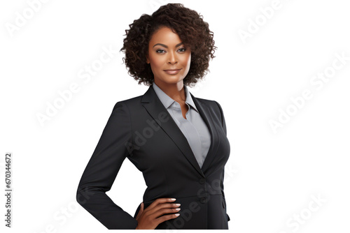 good looking business woman isolated on transparent background