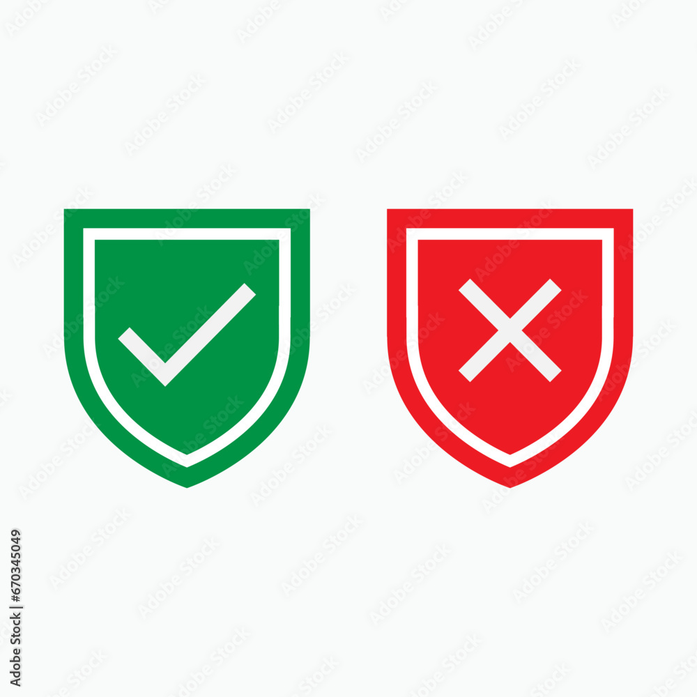 Check Mark, Cross Mark Icon. Yes, No. Choice Illustration. Applied as Trendy Symbol for Design Elements, Websites, Presentation and Application - Vector. Check Mark, Cross Mark Icon. Yes, No. Choice Illustration. Applied as Trendy Symbol for Design Elements, Websites, Presentation and Application - Vector.